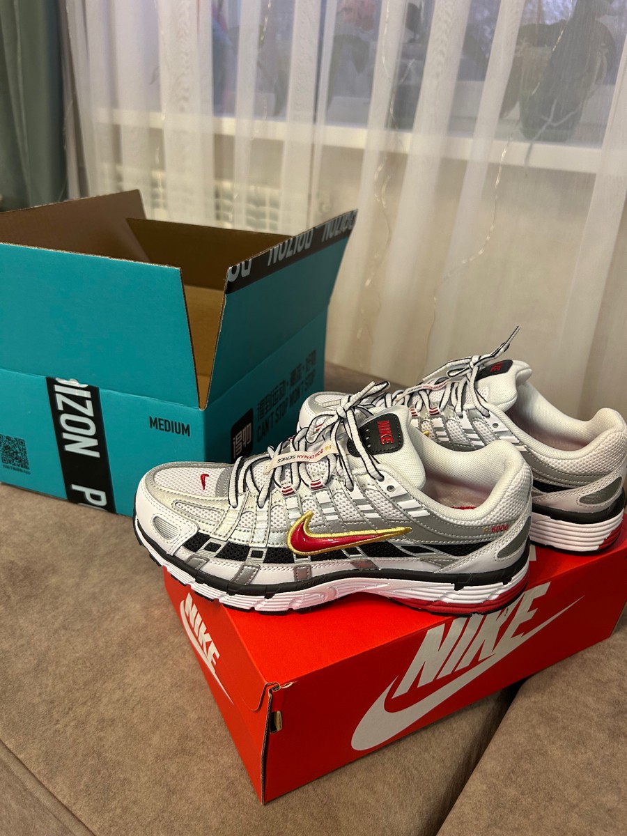 custom review-Nike P 6000 Устойчивый к истиранию Низкий Топ Повседневный Городской Коммутер Беговые кроссовки Женские Белый Красный