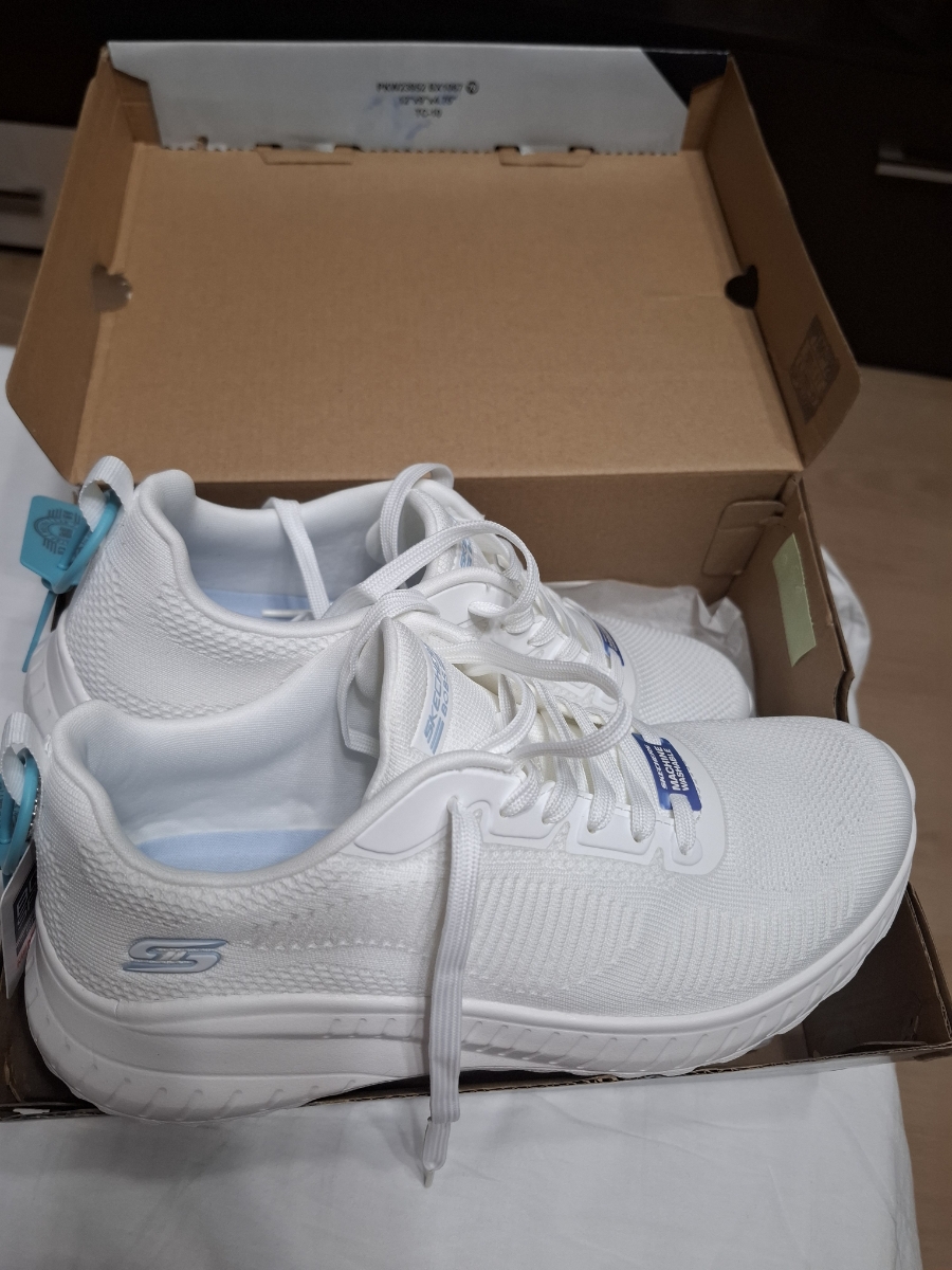 custom review-Skechers Bob's Низкий Топ Повседневная Обувь Женская Все Белое