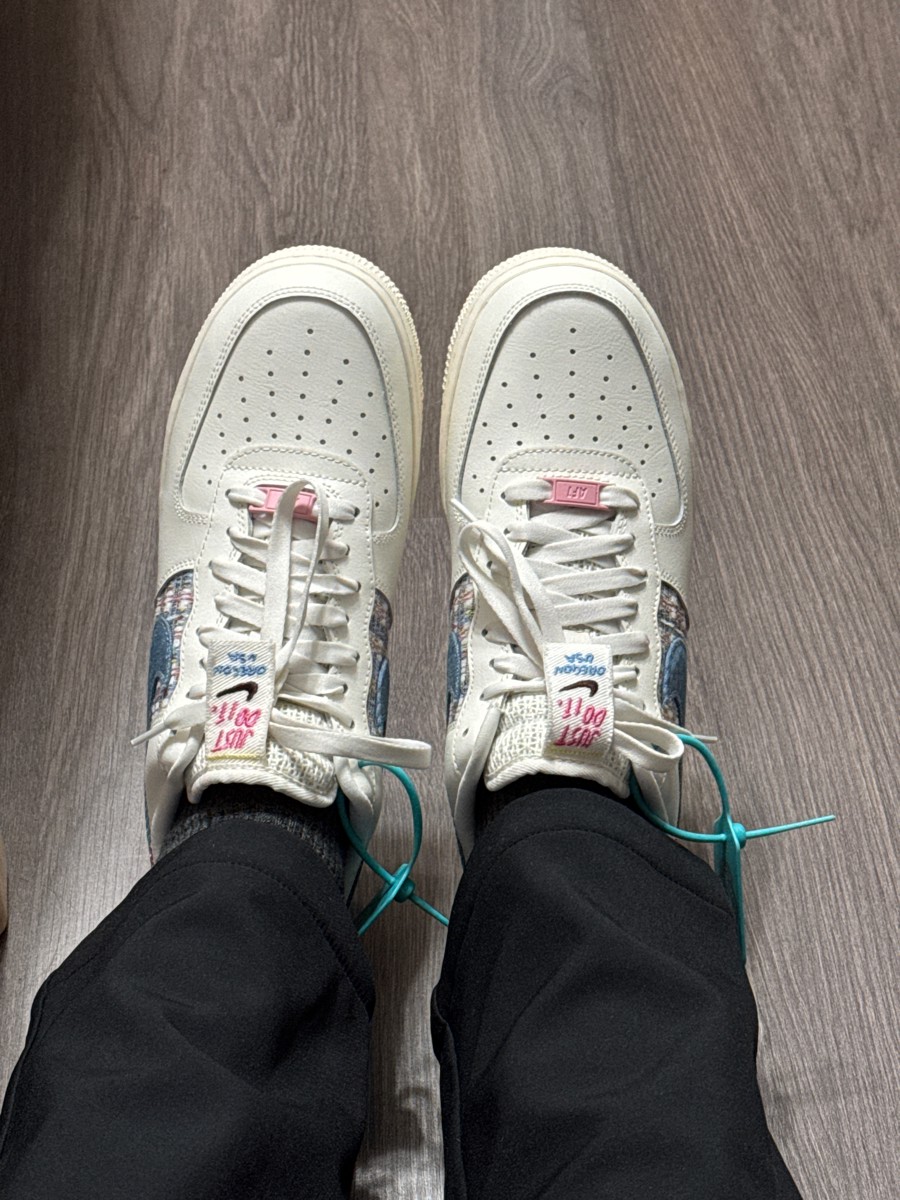 custom review-Nike Air Force 1 Low Топ Скейтборд Кроссовки Женские Белые Синие