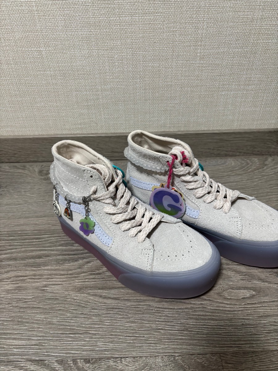 custom review-IRENEISGOOD x Vans SK8 Tapered High Top Скейтборд Кроссовки Унисекс Белый