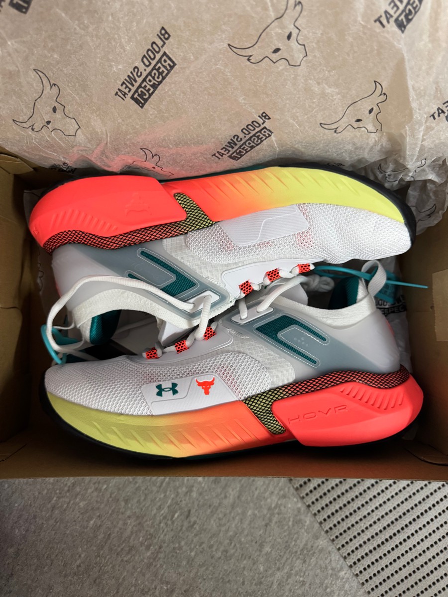 custom review-Under Armour Project Rock 5 Slip-Resistant Abrasion-Resistant Low-Top Training Shoes White Утеряющий сцепление устойчивый к истиранию низкий топ тренировочные кроссовки белый