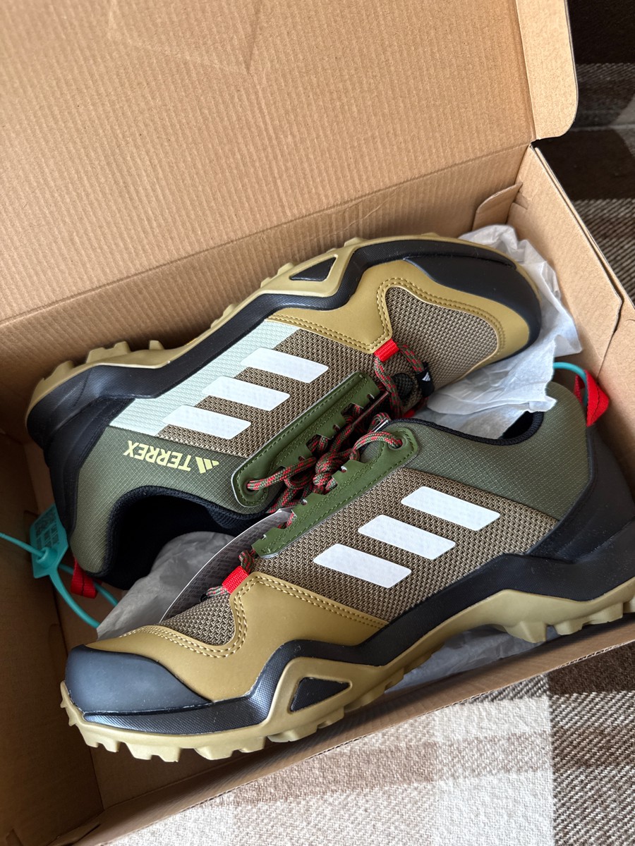 custom review-adidas Terrex AX3 Амортизация Устойчивость к истиранию Дышащий Верх Низкий Топ Уличная Обувь Мужская Коричневый Зеленый