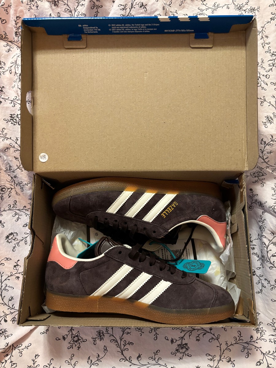 custom review-Adidas Originals Gazelle Abrasion Resistant Низкие Кроссовки для скейтбординга Женские Коричневые