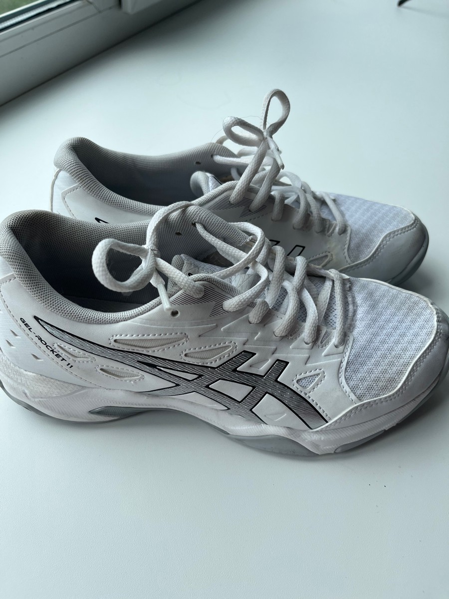 custom review-ASICS Гель Ракета 11 Низкий Топ Бадминтон Обувь Женская Белая