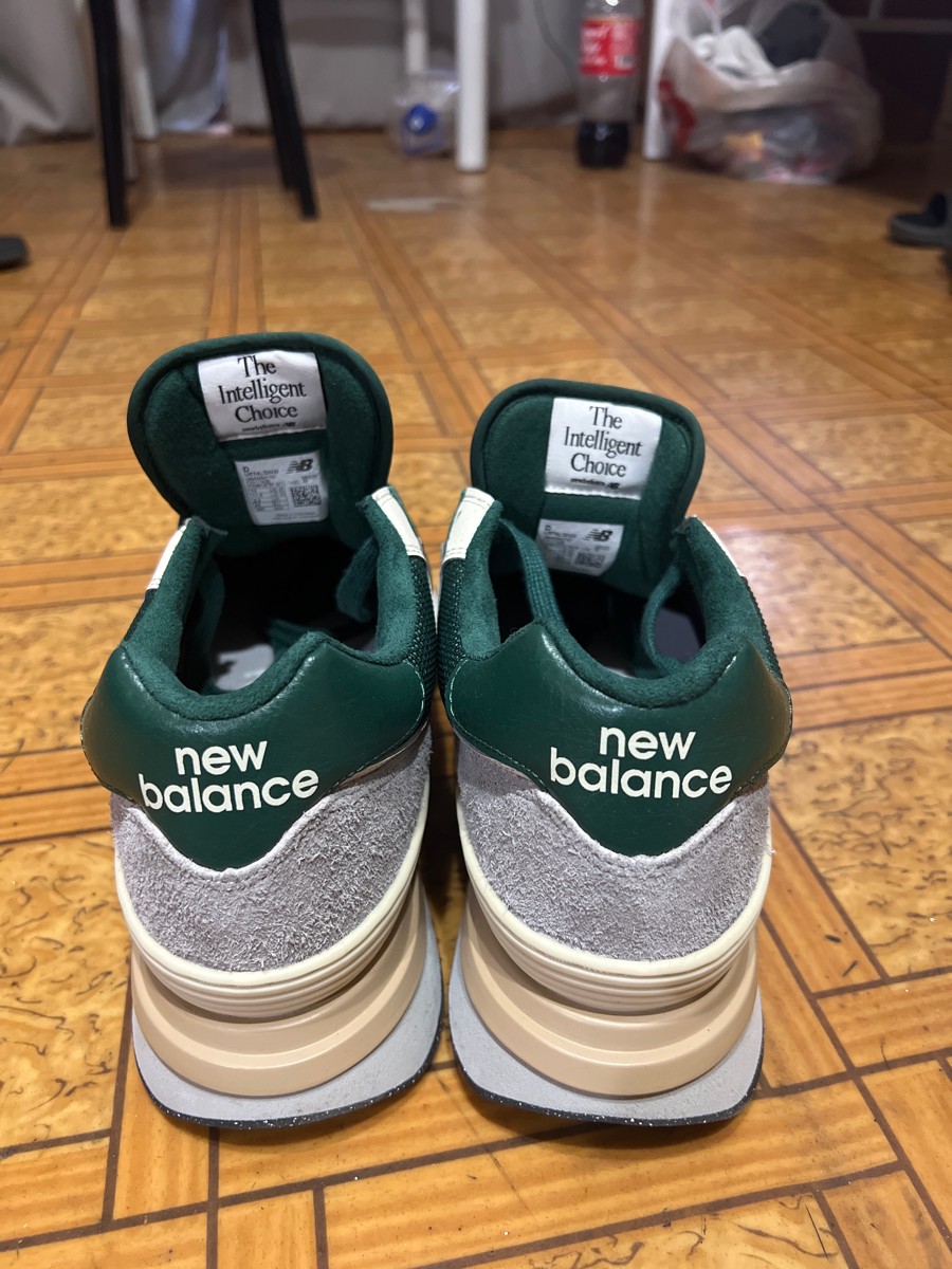 custom review-New Balance 574 Legacy Амортизация Износостойкий Низкий Топ Повседневные Беговые кроссовки Унисекс Зеленый Серый Белый