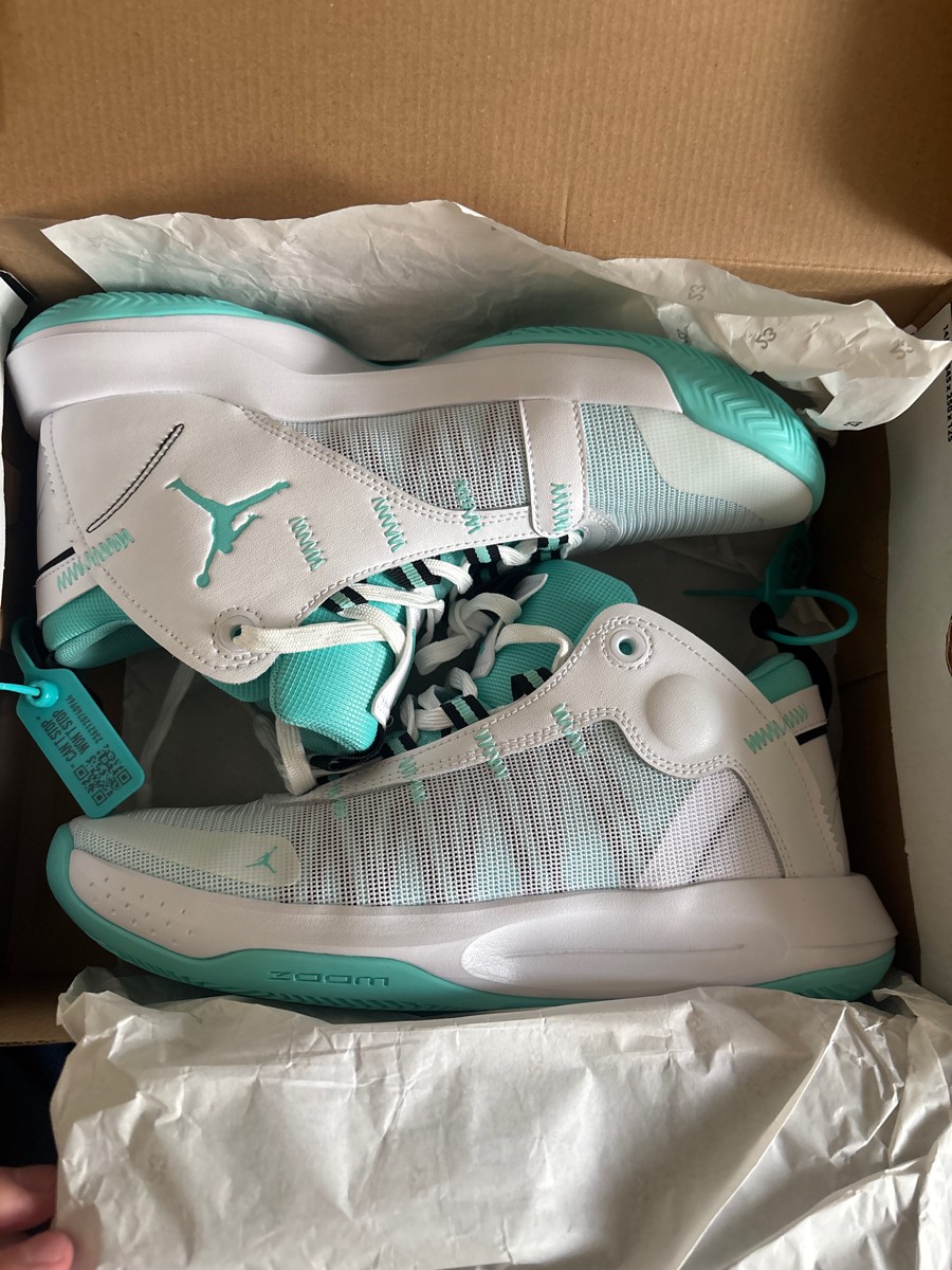 custom review-Jordan Jumpman 2020 Anti-slip Легкий MID Баскетбольные кроссовки Мужской Mint Green