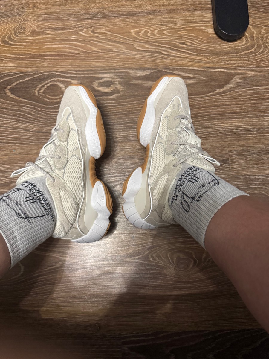 custom review-Adidas Originals Yeezy 500 Low Топ Толстая подошва Кроссовки Унисекс Экрю