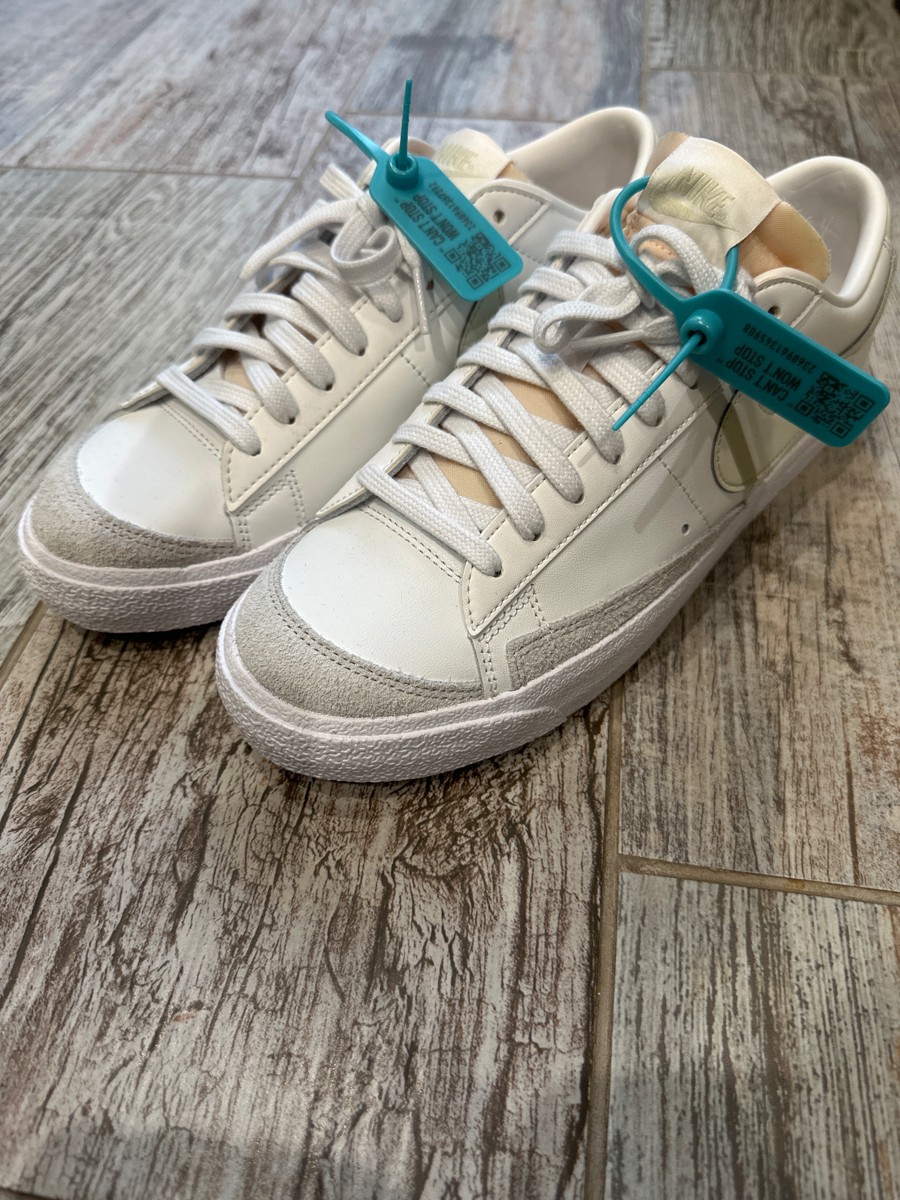 custom review-Nike Blazer Low '77 Винтаж Амортизация Износостойкий Низкий Топ Скейтборд Кроссовки Унисекс Экрю