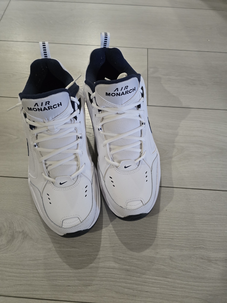 custom review-Nike Air King 4 Белый Темно-синий Slip-resistant Низкий Топ Тяжелая подошва Кроссовки Мужские Синий Белый