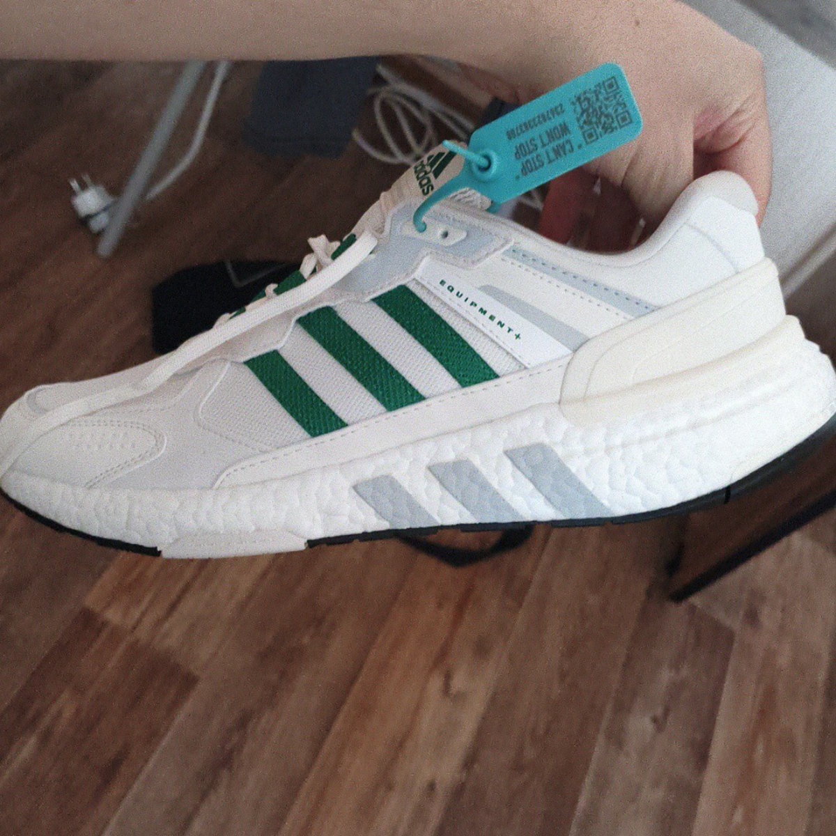 custom review-Adidas Equipment+ Low Топ Повседневные Беговые Кроссовки Унисекс Серый Зеленый