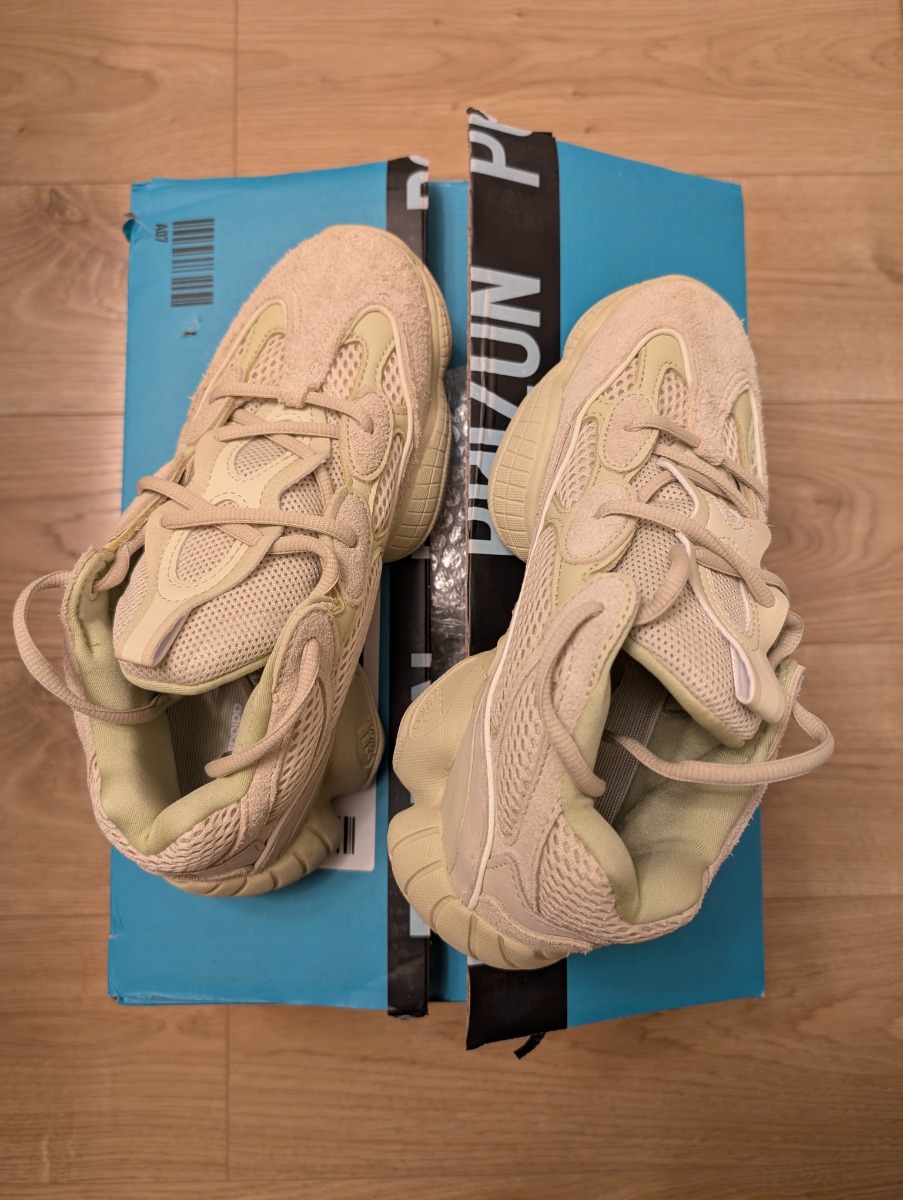 custom review-Adidas Originals Yeezy 500 Desert Yellow SUPERMOON Yellow Low Top Creepers Footwear Unisex Beige 2022 Edition