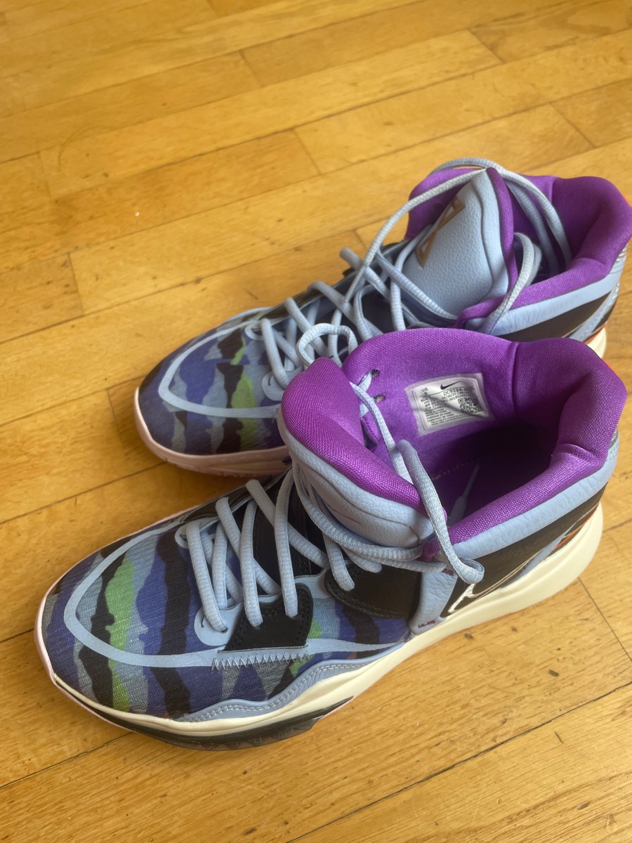 custom review-Nike Kyrie 8 Infinity 'Journey Reward' Kyrie 8 MID Топ Баскетбольные кроссовки Унисекс Синий Фиолетовый Азиатская версия