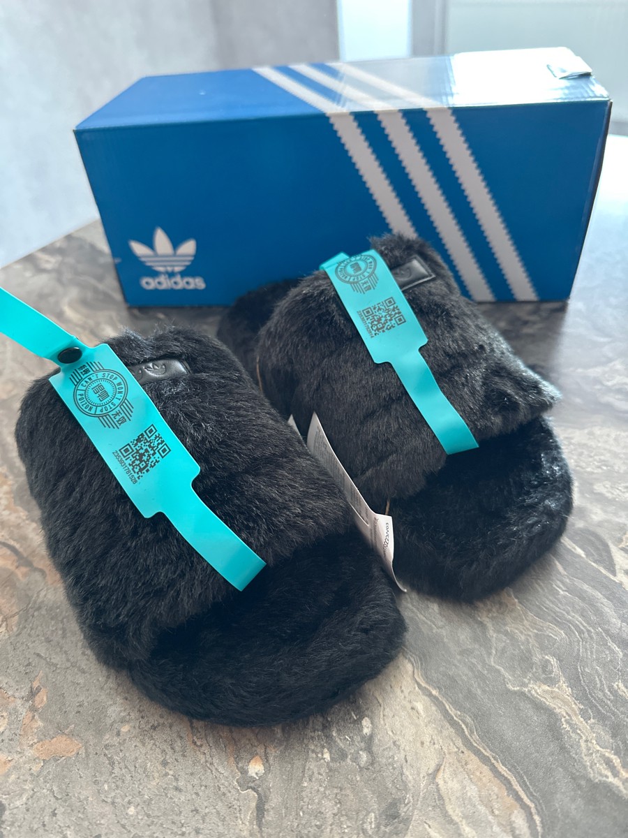 custom review-adidas originals Adilette Series Резиновая подошва Массаж Слипоны Женские Черный