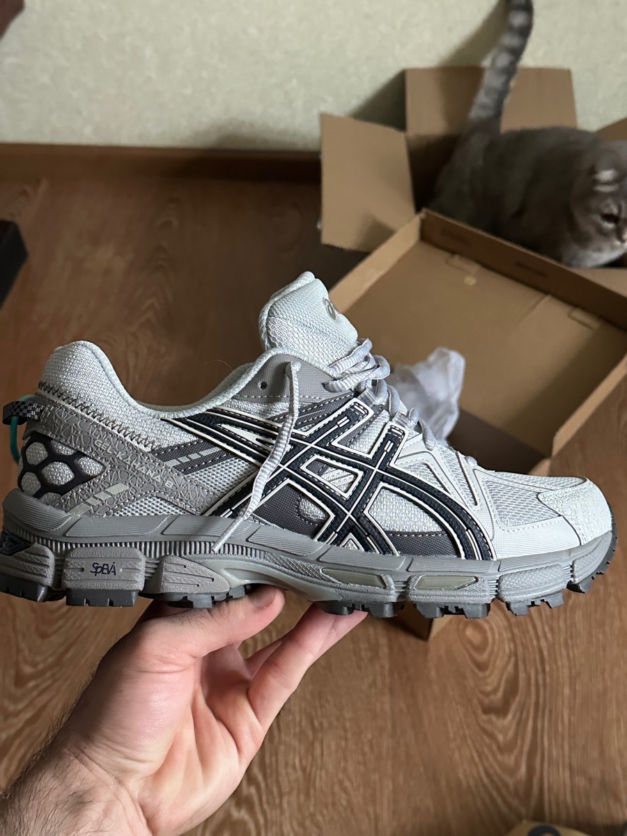 custom review-ASICS Гель Kahana 8 Противоскользящий Дышащий и Поддерживающий Низкий Топ Повседневная Тропическая Обувь для Бега Мужская Серый Синий