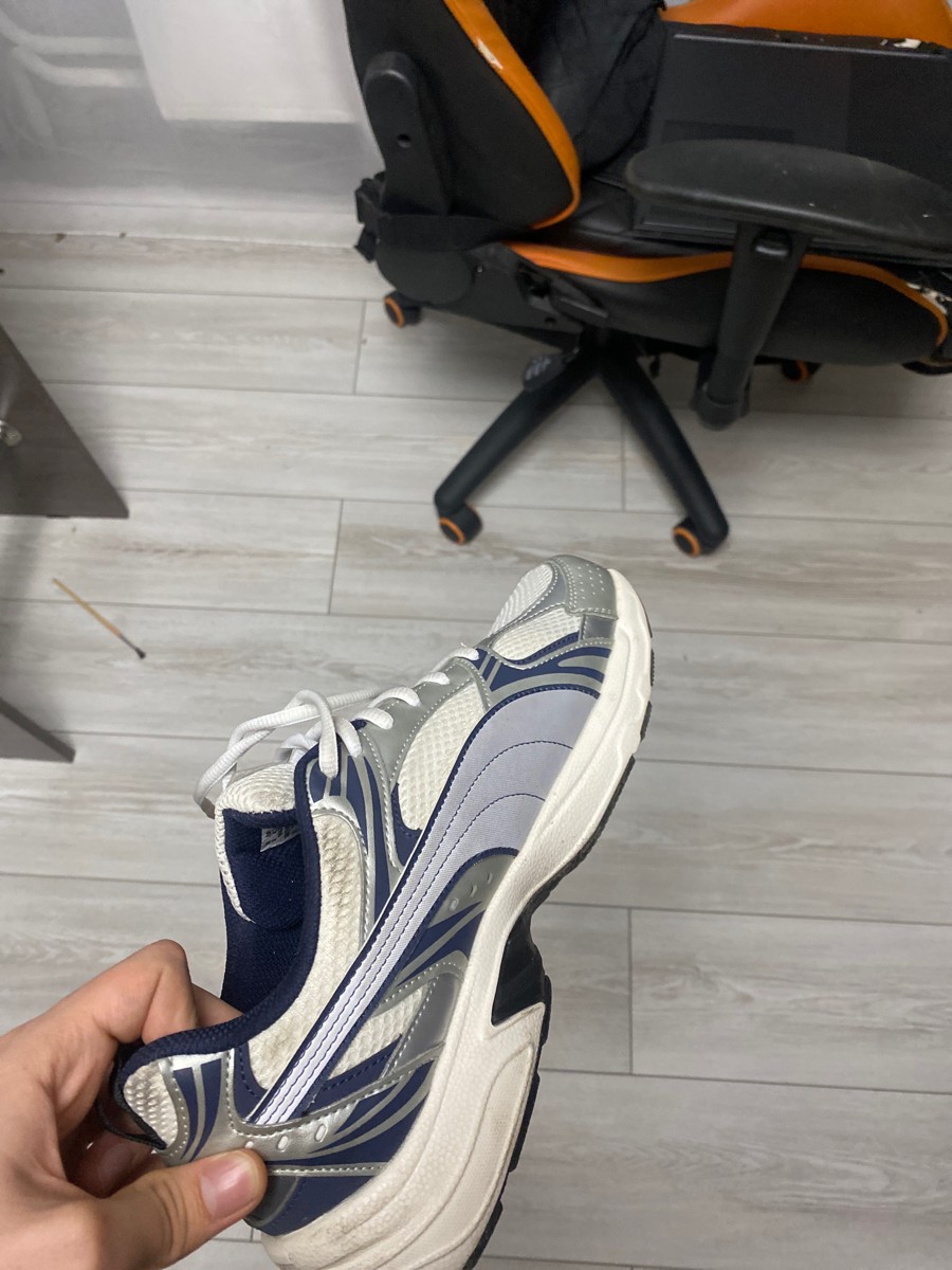 custom review-PUMA Milenio Амортизация Износостойкий Низкий Топ Casual Унисекс Белый Серебряный