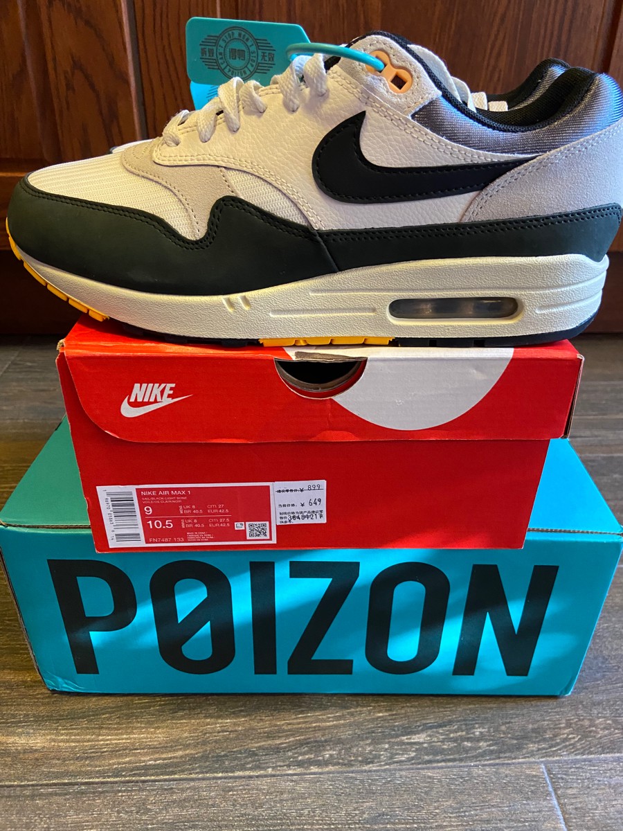 custom review-Nike Air Max 1 Устойчивый к истиранию Низкий Топ Casual Унисекс Белый Черный