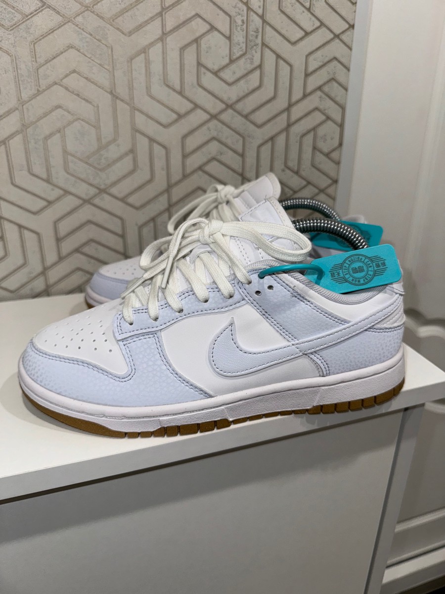 custom review-Nike Dunk Low Топ Кроссовки для скейтбординга Женские Белые Синие