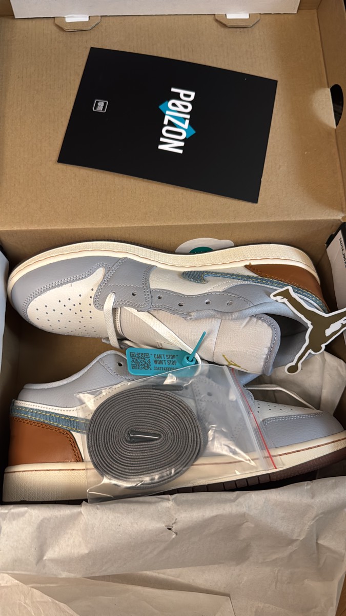 custom review-Jordan Air Jordan 1 Low SE Амортизация Износостойкий Низкий Топ Детские Баскетбольные Кроссовки Белый Синий