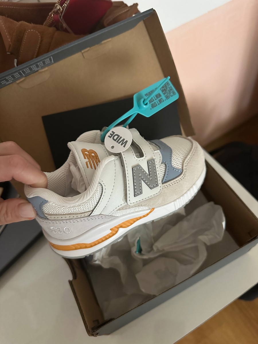 custom review-New Balance совместная Anti KICK и устойчивая к истиранию MID верх Обувь для малышей Белый Серый Младенец и Малыш