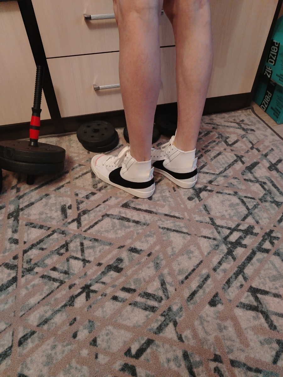 custom review-Nike Blazer Mid Топ Скейтборд Кроссовки Унисекс Белый Черный