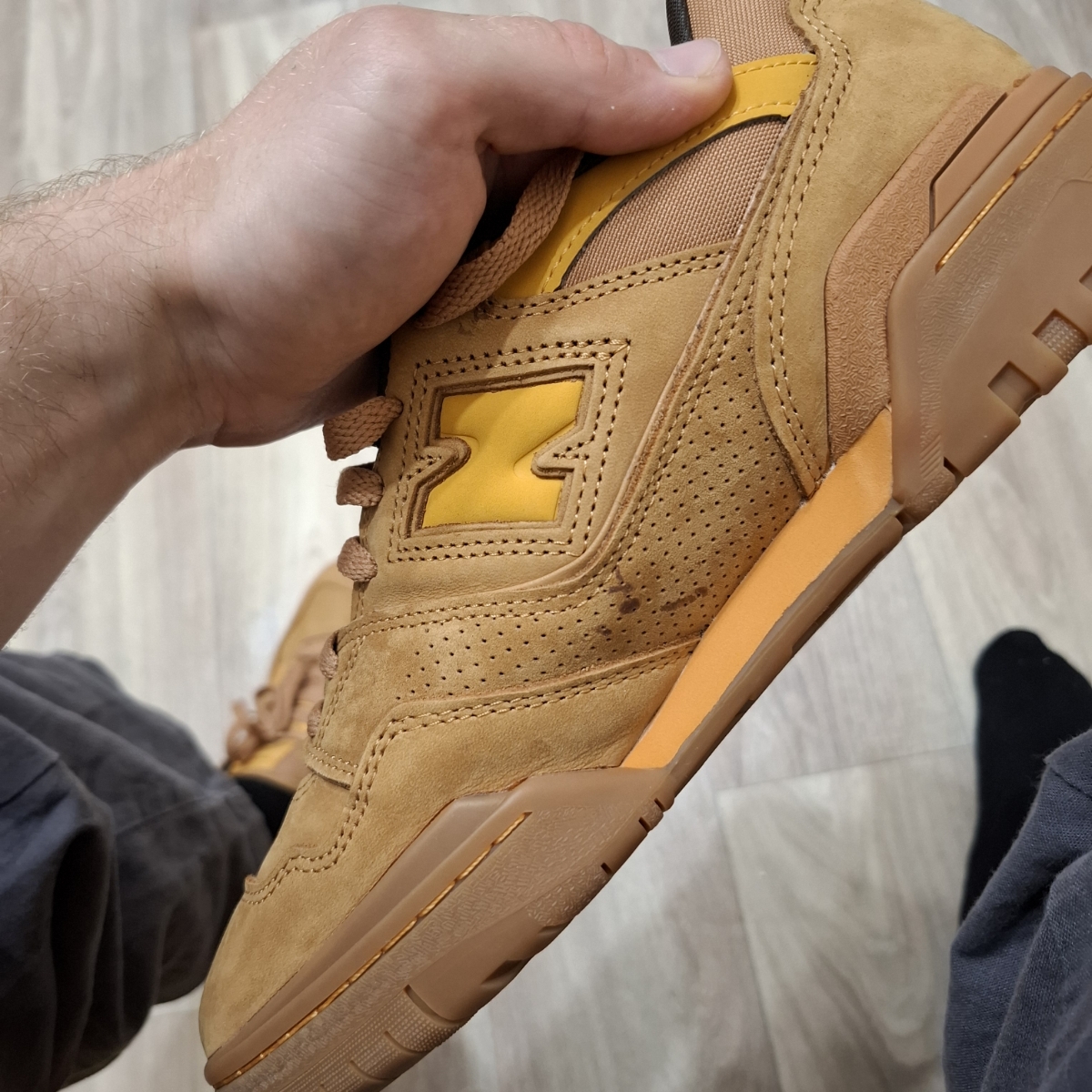 custom review-New Balance NB 550 'Пшеница' Низкий Топ Винтажные Баскетбольные Кроссовки Унисекс Коричневый