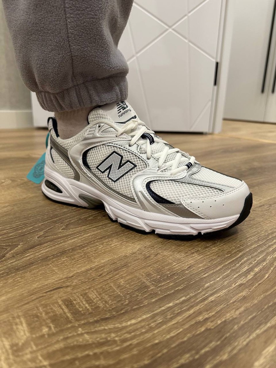 custom review-New Balance NB 530 Амортизация устойчивость к истиранию дышащий низкий топ для бега унисекс белый серебряный ширина D