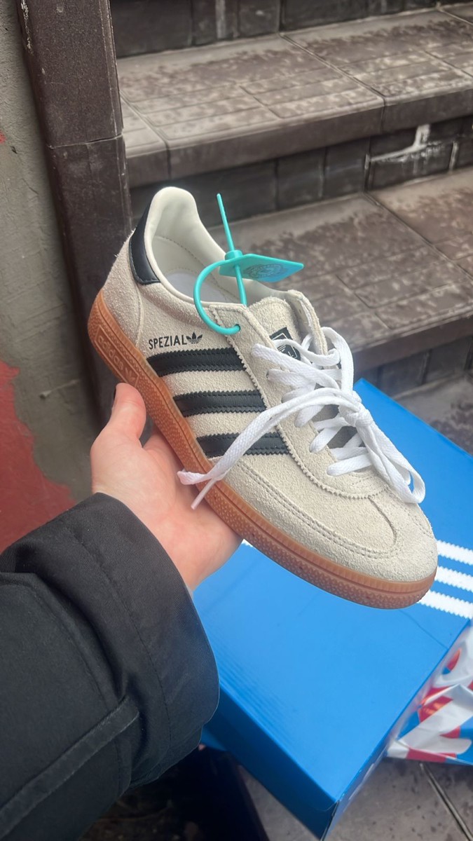 custom review-Adidas Originals HANDBALL SPEZIAL Амортизация Износостойкие Низкие Кроссовки для скейтбординга Унисекс Серые