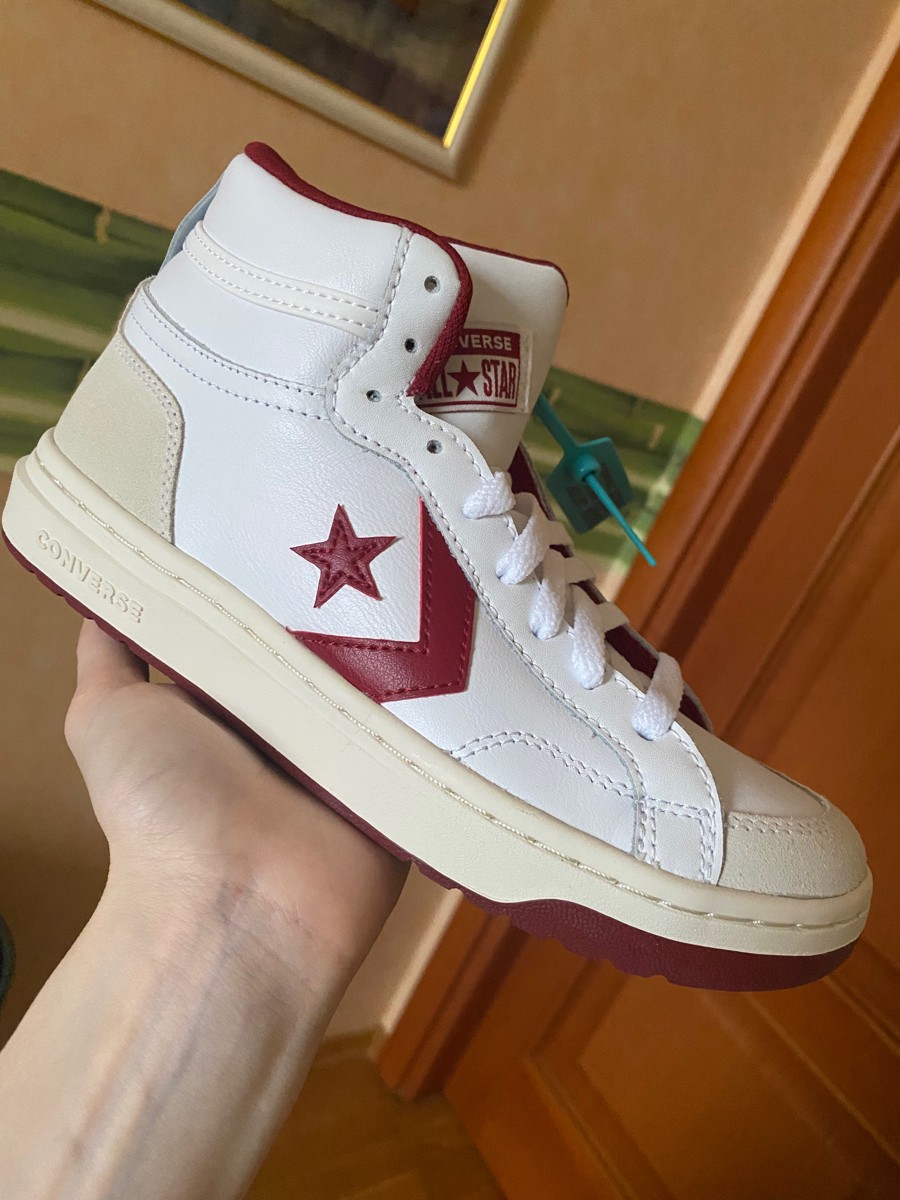 custom review-Конверс Pro Blaze Abrasion Resistant Moisture Wicking High Top Винтажные Баскетбольные Кроссовки Унисекс Белый Красный