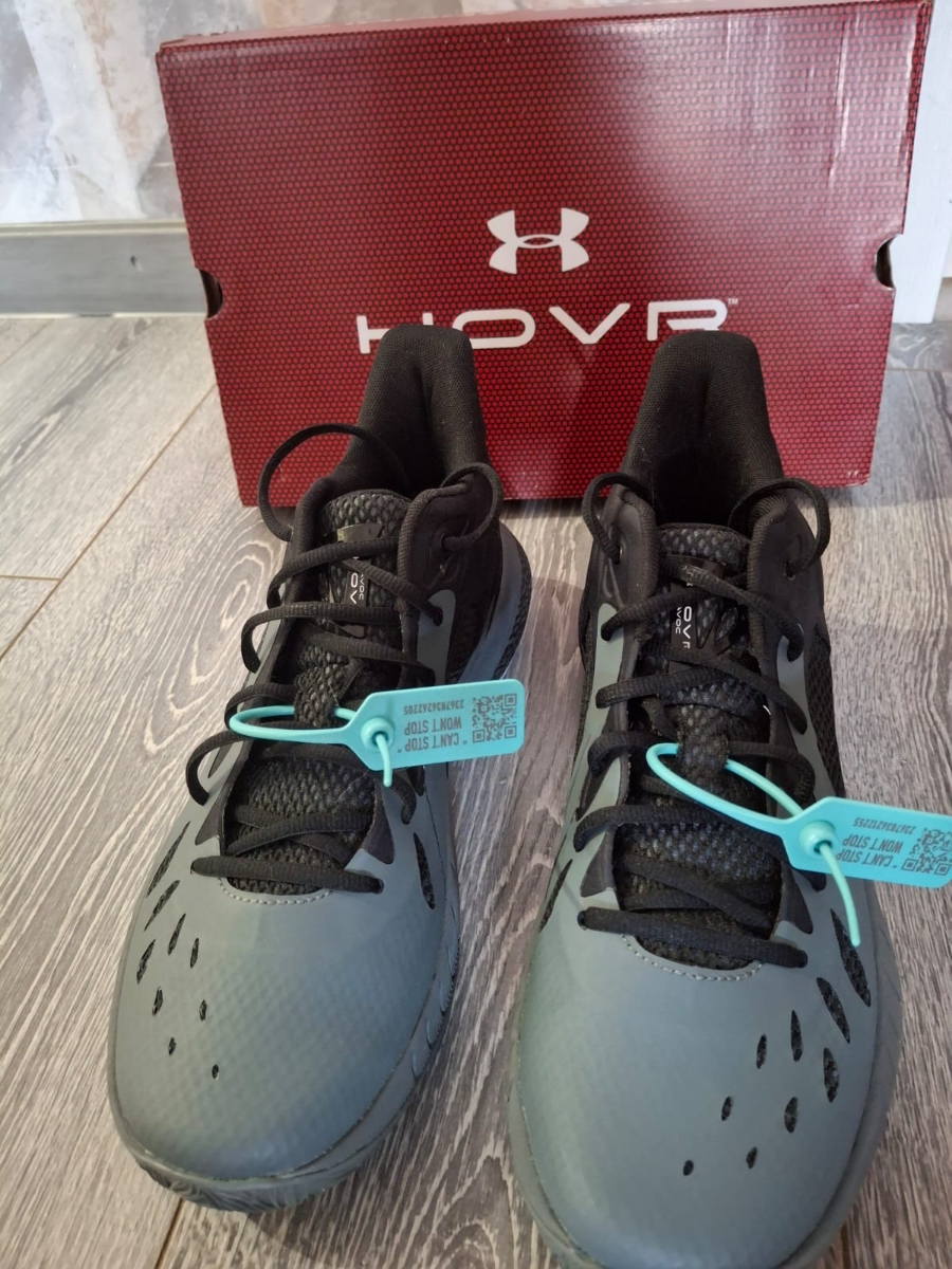 custom review-Under Armour Havoc 3 HOVR MID Баскетбольные кроссовки для игры Unisex Черный Серый