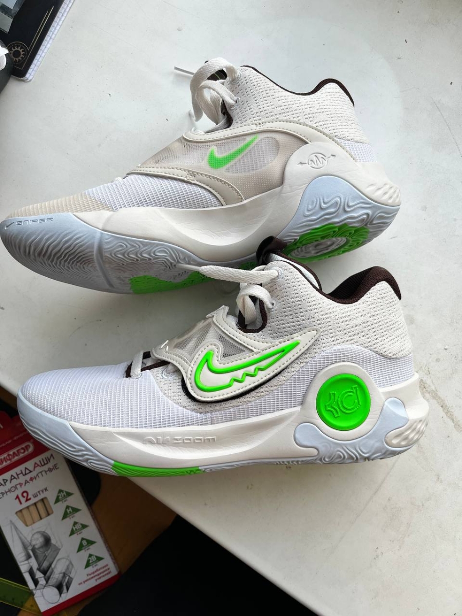 custom review-Nike KD Trey 5 X Low Топ Баскетбольные кроссовки Мужской Белый Зеленый