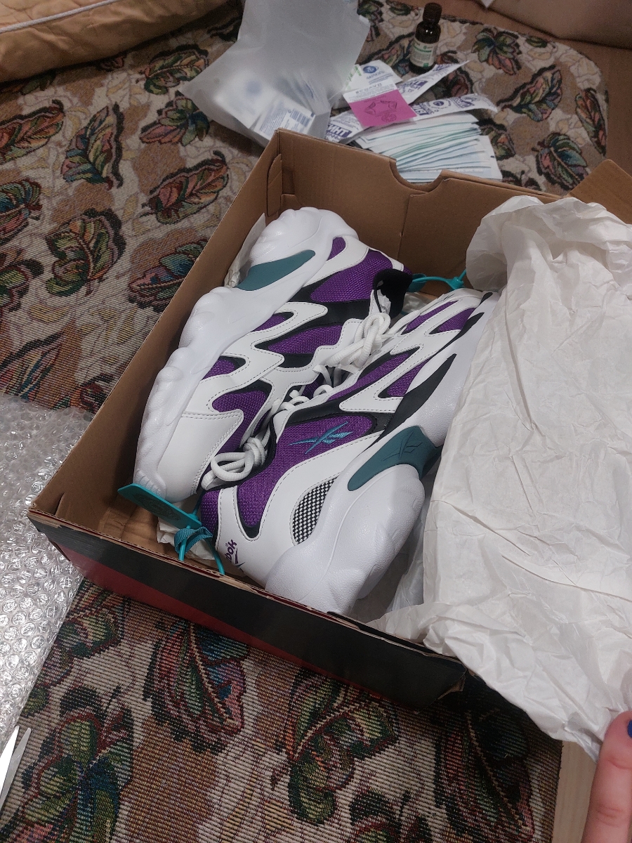 custom review-Reebok DMX Series 1000 Удобный и Универсальный Низкий Топ Casual Унисекс Белый Фиолетовый Черный