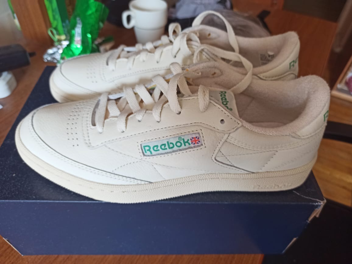 custom review-Reebok CLUB C 85 VINTAGE Устойчивые к истиранию Легкие и Дышащие Скейтборд Кроссовки Унисекс Экрю
