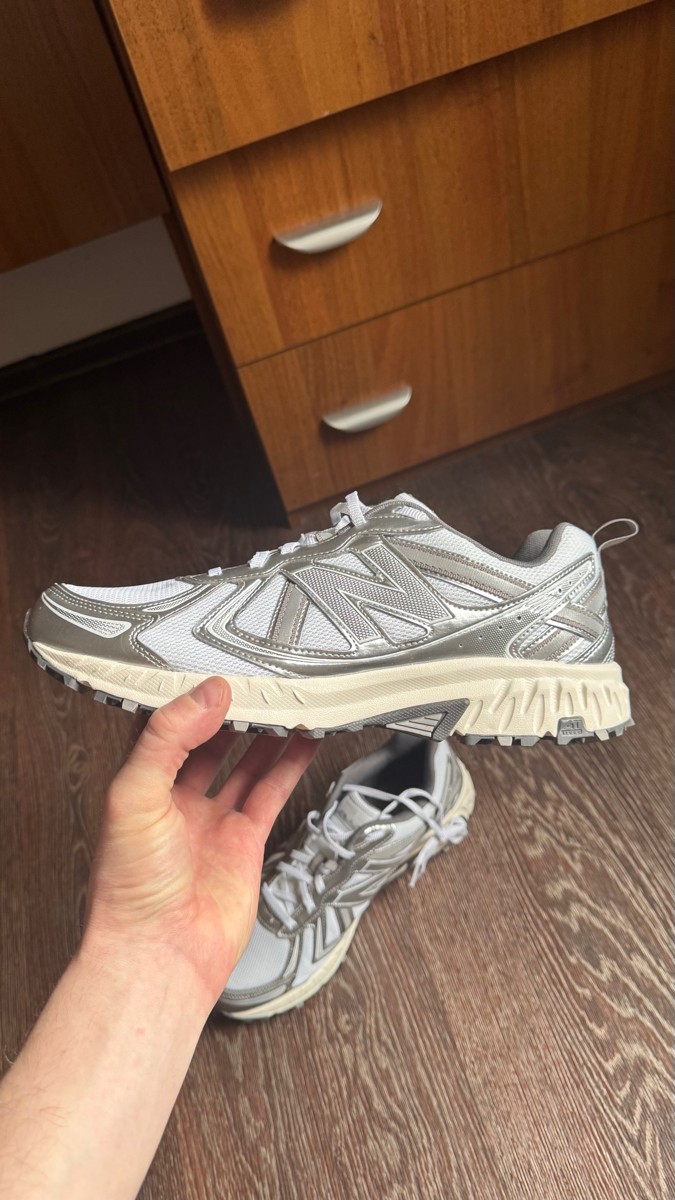 custom review-New Balance NB 410 V5 Дышащий Низкий Топ Повседневный Трейл Бег Городской Коммутирующий Беговые Кроссовки Унисекс Белый Серебряный