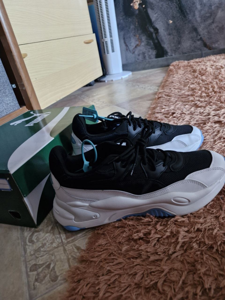 custom review-PUMA RS 2K Streaming Амортизация Устойчивый к истиранию Легкий Низкий Топ Casual Унисекс Черный Белый Синий