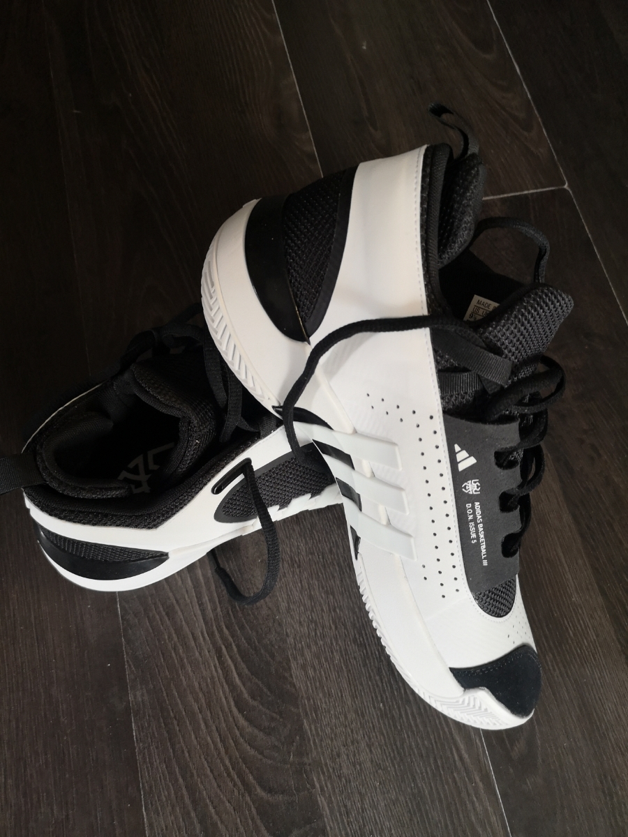 custom review-Adidas D.O.N. Issue #5 'Штурмовик' Низкие Баскетбольные Кроссовки Мужские Белый Черный