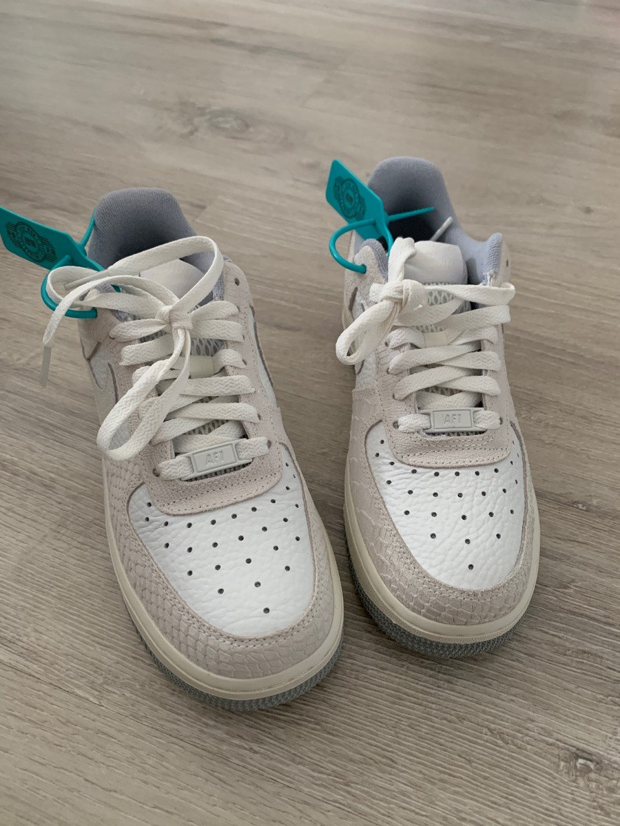 custom review-Nike Air FORCE 1 'Белый Python' Низкие Кроссовки для скейтбординга Женские Белые