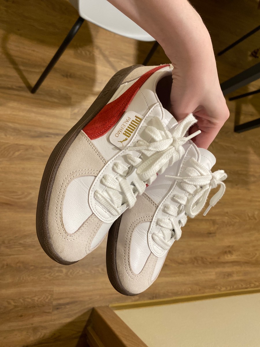 custom review-PUMA Palermo LTH Low Топ Скейтборд Кроссовки Унисекс Бежевый Белый Красный