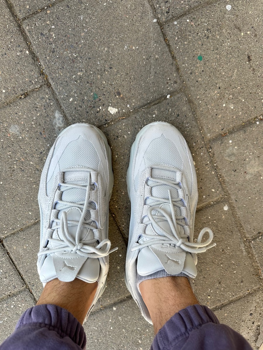 custom review-PUMA RS Connect Амортизация Устойчивый к истиранию Дышащий MID Топ Повседневная обувь Унисекс Light Серый