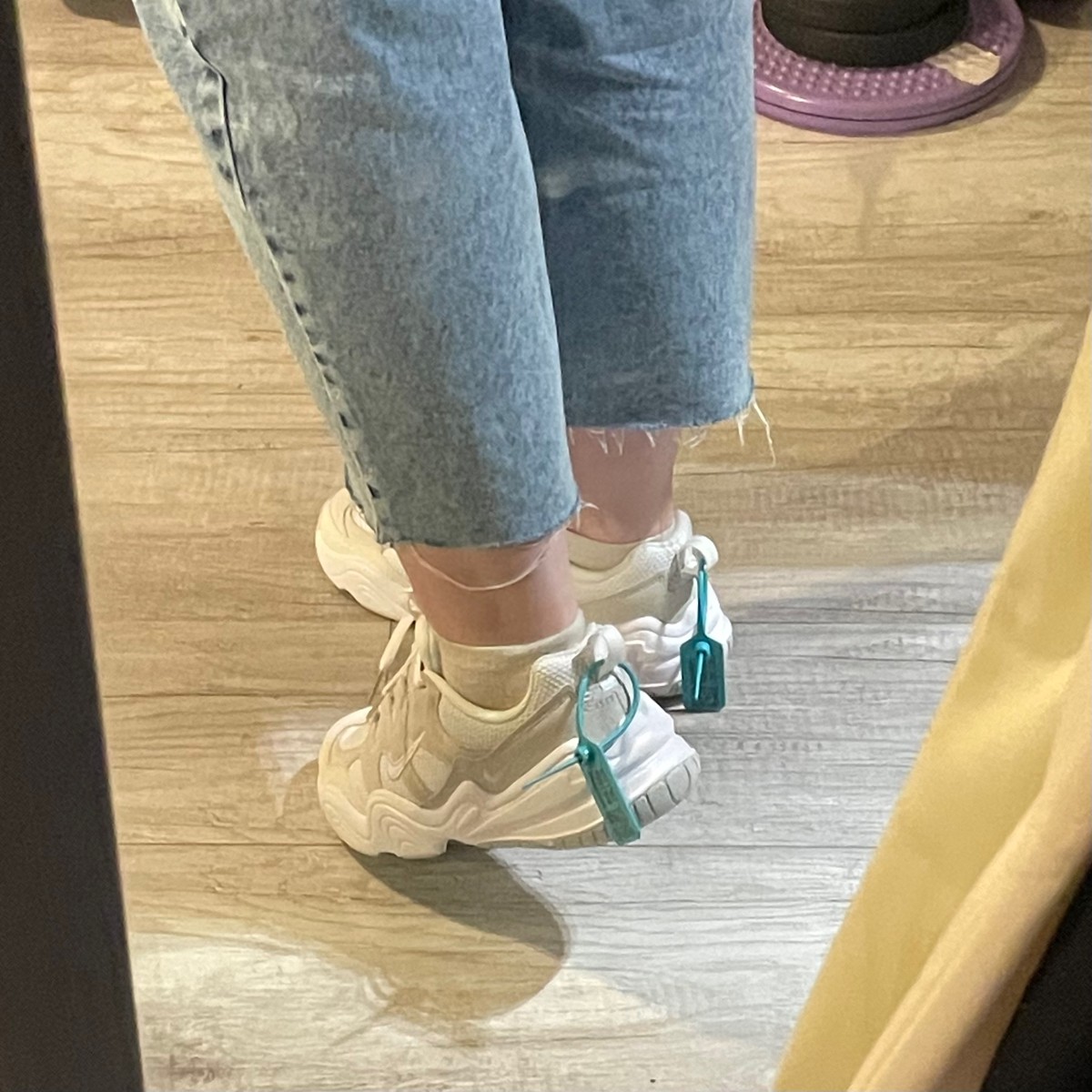 custom review-Nike Tech Hera Slip-on Резиновые амортизаторы Низкий Топ KIDS Lifestyle Shoes Белый Серый Детский