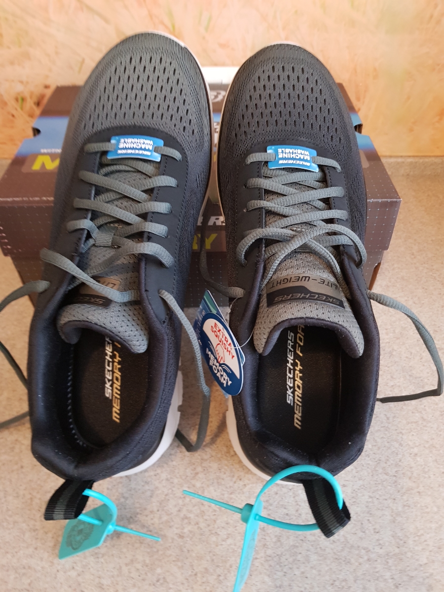 custom review-Skechers TRACK RIPKENT Низкий Топ Casual Мужской Черный Белый