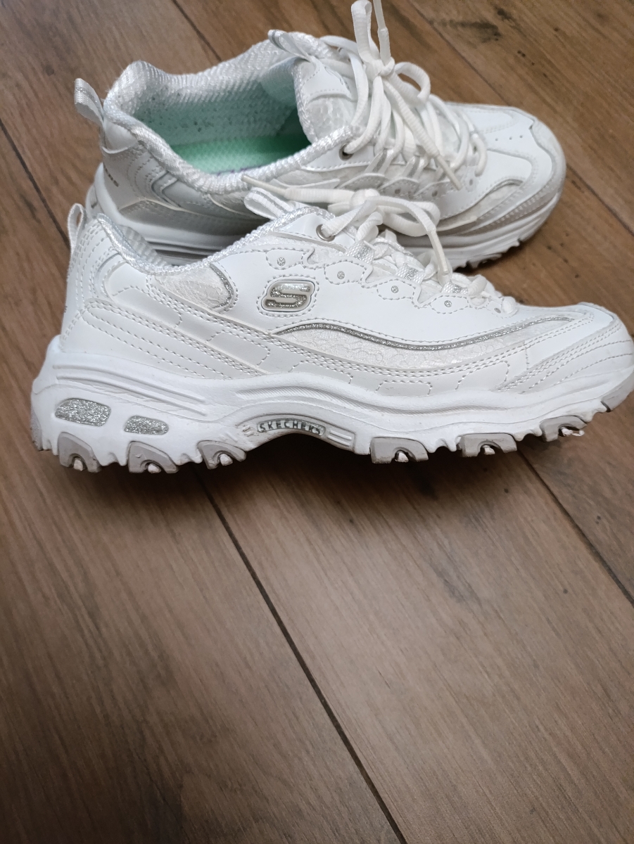 custom review-Skechers D'LITES 1,0 визуально увеличивает рост массивные кроссовки женские сливочные