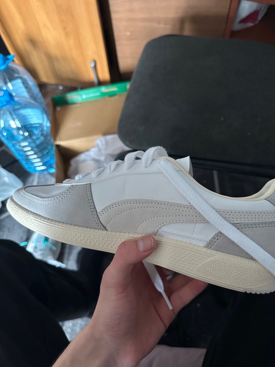 custom review-PUMA Palermo Устойчивые к истиранию низкие кроссовки для скейтбординга унисекс белые серые