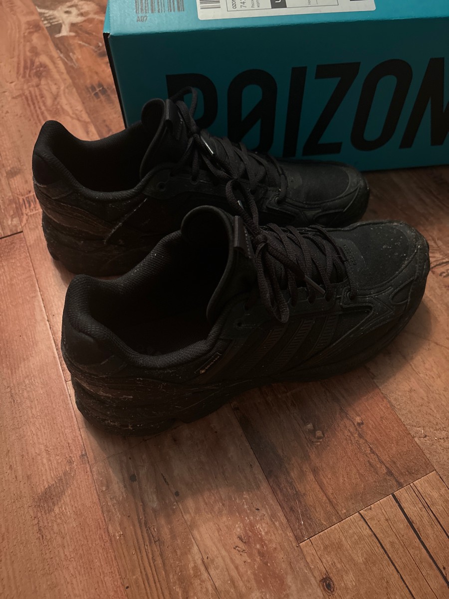 custom review-Adidas Spiritain 2000 Амортизация Устойчивый к истиранию Легкий Низкий Топ Беговые кроссовки Унисекс Черный