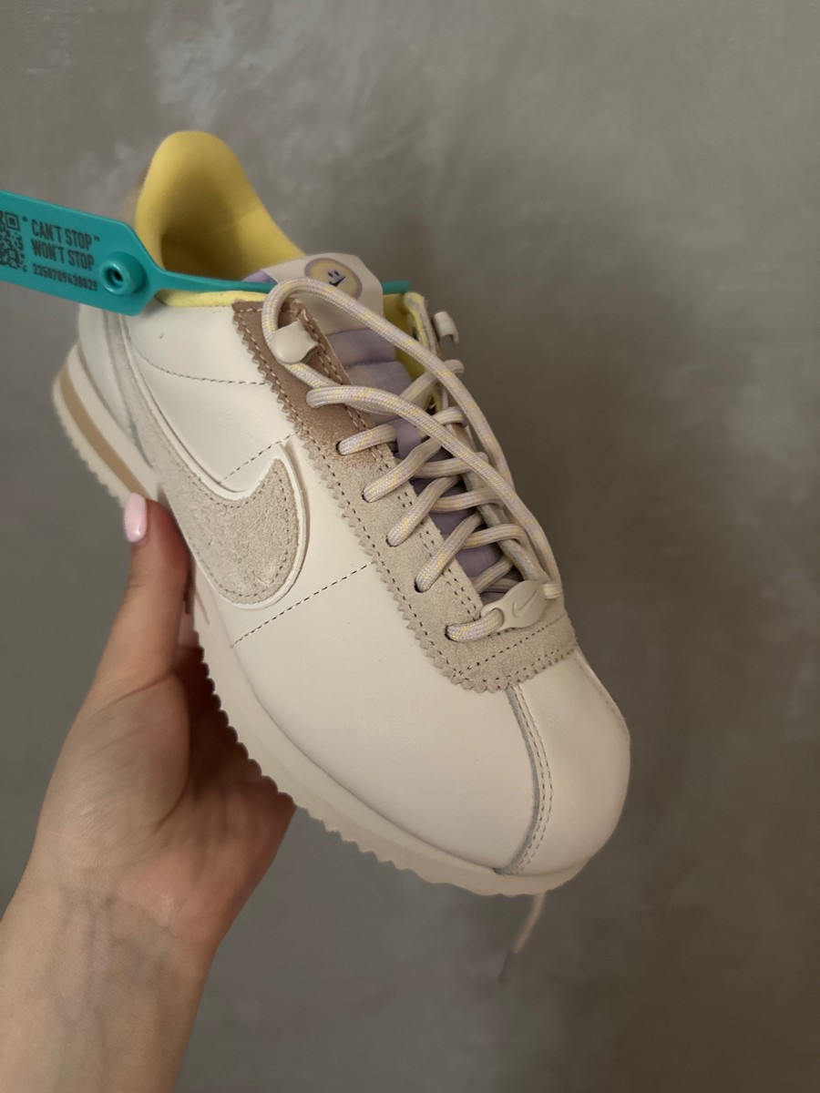 custom review-Nike Cortez 23 Low Топ Беговые кроссовки Унисекс Бежевый Белый Фиолетовый Желтый