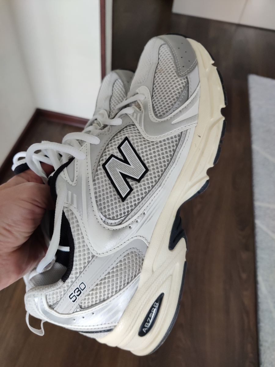 custom review-New Balance NB 530 Амортизация Износостойкий Низкий Топ Повседневные Городские Коммутирующие Беговые Кроссовки Унисекс Серебристый Черный