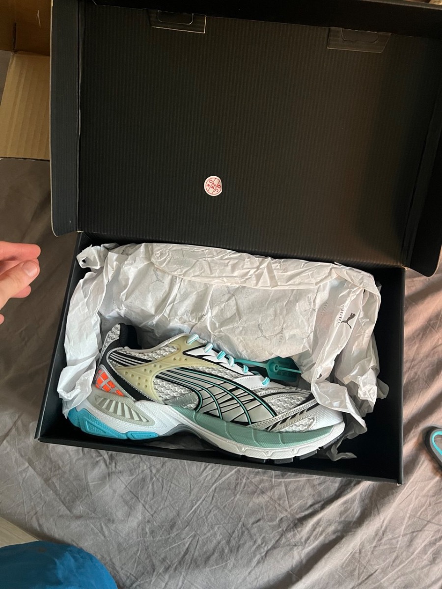 custom review-PUMA Velophasis Phased Low Топ Кэжуал Унисекс Синий Белый Серебряный