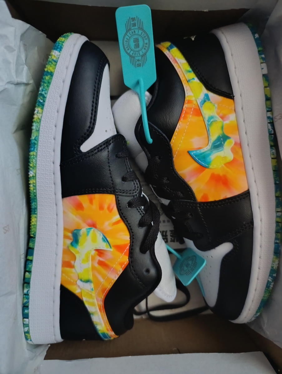 custom review-JORDAN Air Jordan 1 Детские баскетбольные кроссовки Low Топ Унисекс