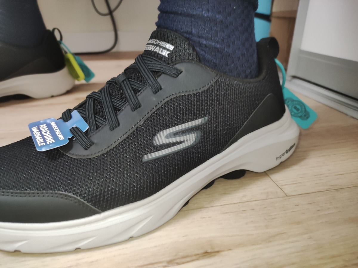 custom review-Skechers GO WALK 7 Low Топ Повседневные Беговые Кроссовки Мужские Черные