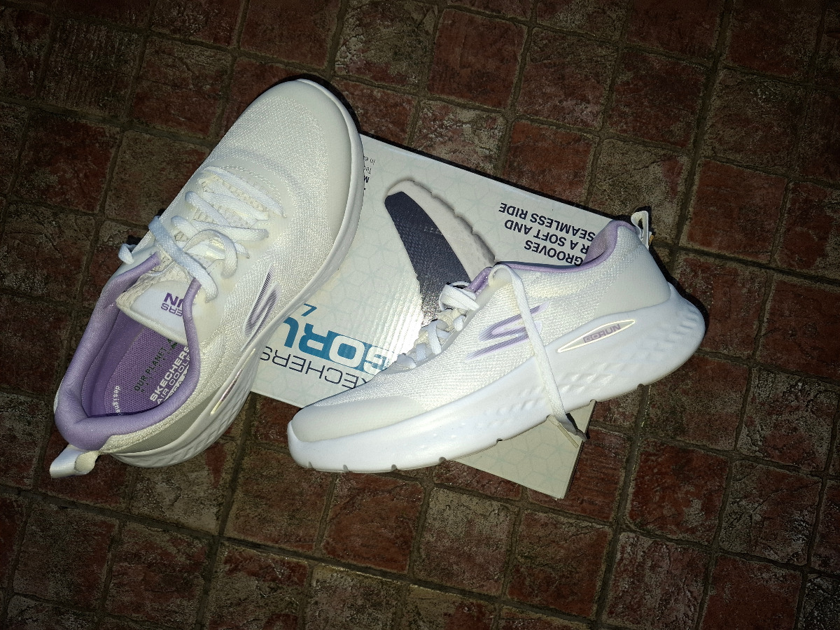 custom review-Skechers Go Run Lite Дышащий и Легкий Низкий Топ Беговые кроссовки Женские Белый Фиолетовый