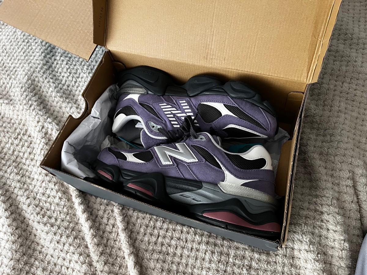 custom review-New Balance NB 9060 Амортизаторы Slip-resistant устойчивые к истиранию легкие низкий топ повседневный унисекс фиолетовый